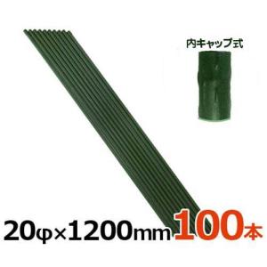 シンセイ 園芸支柱 20φ×2100mm 50本セット (イボ付) [20mm 210cm 2.1m