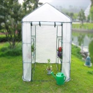 ビニール温室 大型 2枚カバー付き143*142*196CM 温室 左右2段 ベランダ