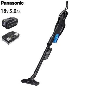 パナソニック 工事用 充電サイクロン式 クリーナー 18V 5.0Ah 電池セット 黒 EZ37A5LJ1G-B [Panasonic クリーナー ハンディ スティック 掃除機]｜minatodenki