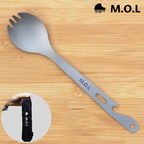 【メール便】M.O.L チタンスポーク MOL-G001 (栓抜き付き) [キャンプ アウトドア バ...