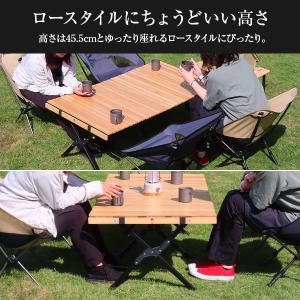 M.O.L 天然ビーチ材 ウッドロールテーブル...の詳細画像3