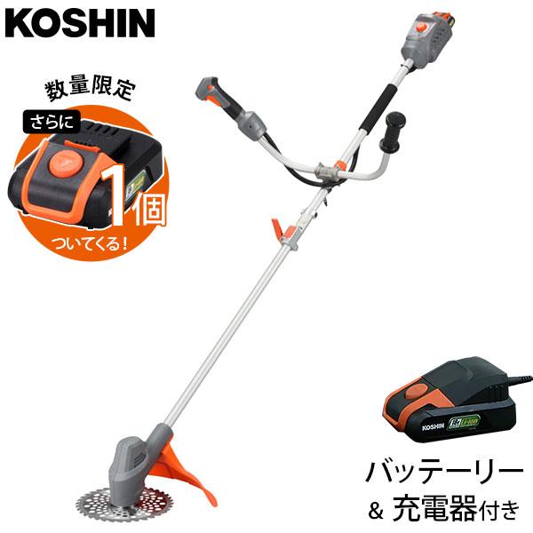 工進 草刈り機 充電式 18V スマートコーシン SBC-1825B 標準付属バッテリー1個+予備バ...