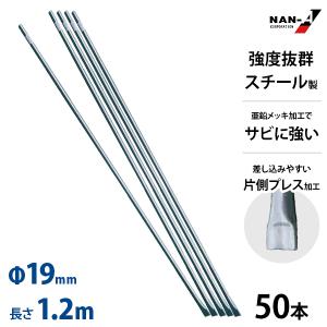防獣パイプ　菜園の支柱としても　130本まとめて　19ミリ×150センチ 防獣パイプ スチール 支柱 Φ25mm 1800mm 20本セット[防獣ネット 防獣柵