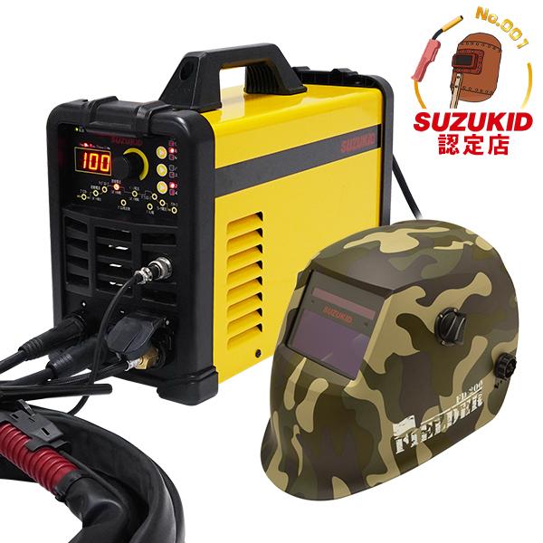 【数量限定】スズキッド TIG溶接機 ポジティグDC160＋自動遮光溶接面 フィールダー セット S...