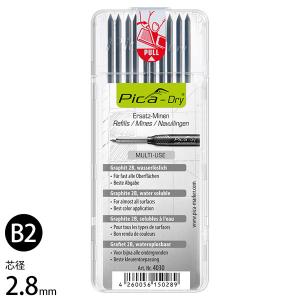 【メール便】ピカマーカー 建築用シャープペンシル Dry 3030用替芯 黒2B 10本入り 4030