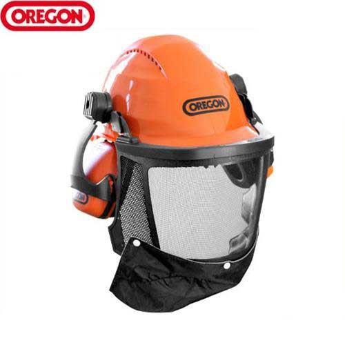 オレゴン チェンソー作業用 高性能ヘルメット 562413 (イヤーマフ＋バイザー付き) [チェーン...