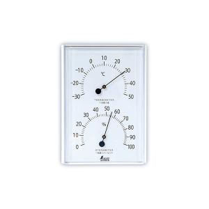 シンワ測定 温湿度計 W-1 角型 ホワイト  70510 4960910705104 [温度計 湿度計 環境測定器]｜minatodenki
