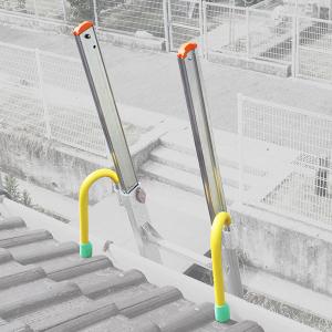 送料別途)(直送品)ナカオ 3連伸縮ハシゴ レン太 8m アウトリガー付