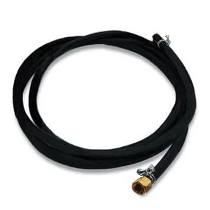 油ゴムホース 片口金付き 2.5m Φ15ワイヤークランプ付き [長府製作所 800213 耐油ゴム 灯油タンク用 送油管]