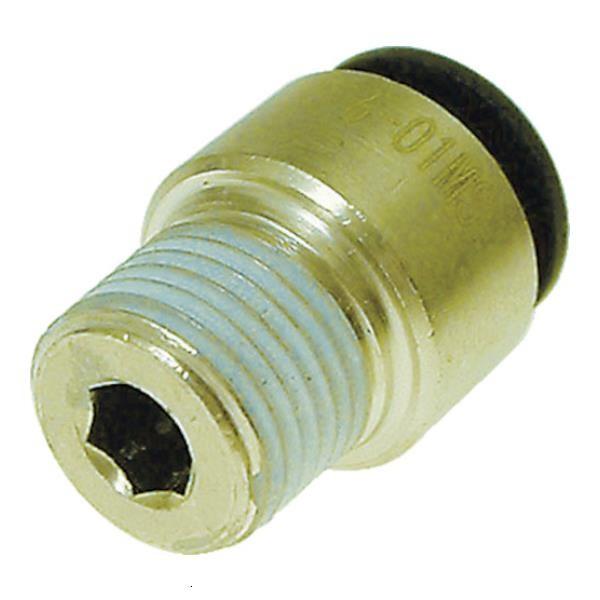 チヨダ ファイブ六角穴付メイルコネクター 6mm・R1/8 F601MS [F6-01MS][r20...