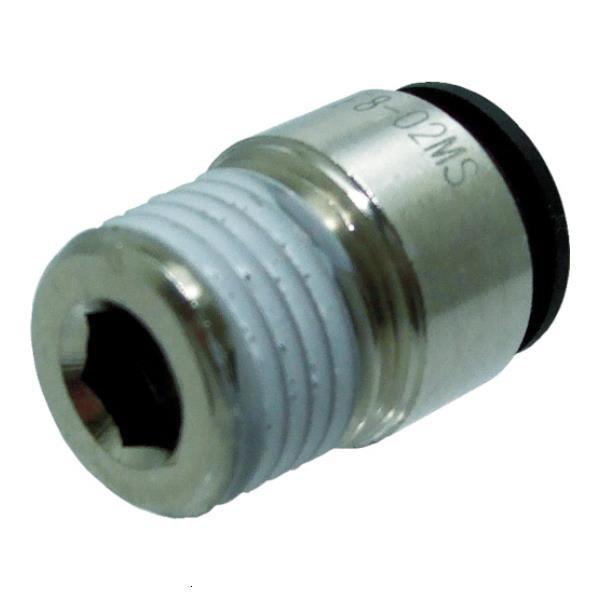 チヨダ ファイブ六角穴付メイルコネクター 8mm・R1/4 F802MS [F8-02MS][r20...