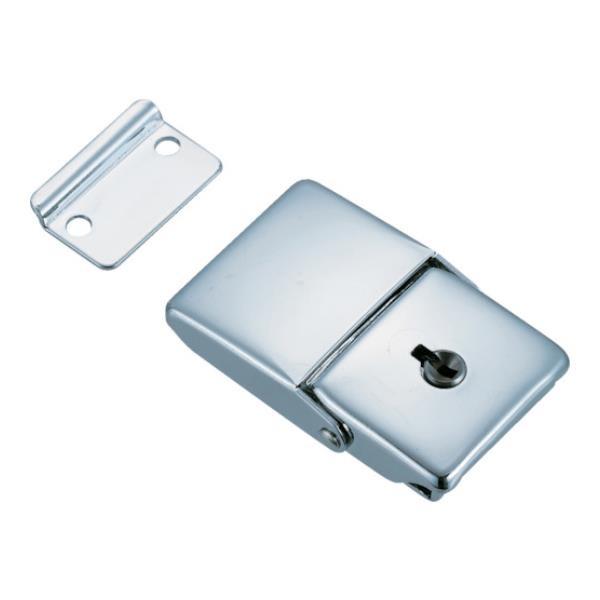 TRUSCO パッチン錠 鍵付タイプ・スチール製 L25 4個入 [L-25][r20][s9-01...