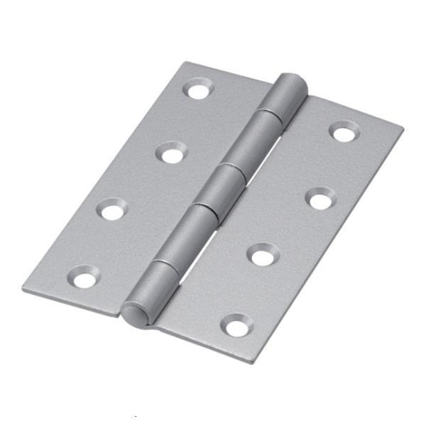 TRUSCO スチール製厚口蝶番 シルバー塗装仕上げ 全長102mm 888102SV 4個入 [8...