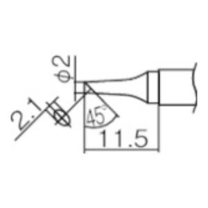 白光 こて先 2BC型 面のみ T12BCF2 [T12-BCF2][r20][s9-010]｜minatodenki