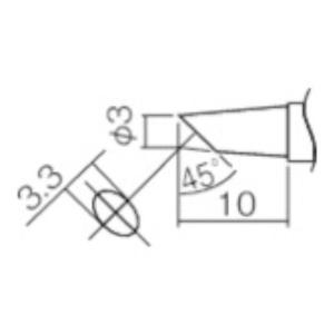 白光 こて先 3BC型(Z) 面のみ T12BCF3Z [T12-BCF3Z][r20][s9-010]｜minatodenki