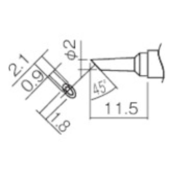 白光 こて先 2BC型 溝付 はんだめっき 1mm T12BCM2 [T12-BCM2][r20][...