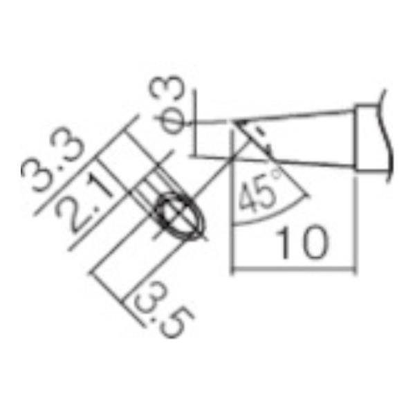 白光 こて先 3BC型 溝付 はんだメッキ 1mm T12BCM3 [T12-BCM3][r20][...