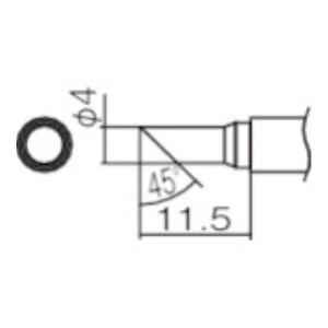 白光 こて先 4C型 面のみ T12CF4 [T12-CF4][r20][s9-010]｜minatodenki