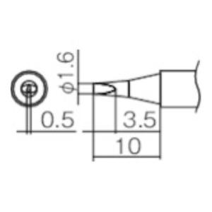 白光 こて先 1.6D型 T12D16 [T12-D16][r20][s9-010]｜minatodenki