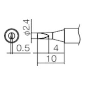 白光 こて先 2.4D型 T12D24 [T12-D24][r20][s9-010]｜minatodenki