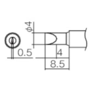 白光 こて先 4D型 T12D4 [T12-D4][r20][s9-010]｜minatodenki