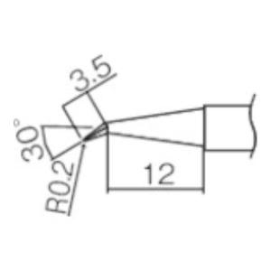 白光 こて先 0.2J型 T12J02 [T12-J02][r20][s9-010]｜minatodenki