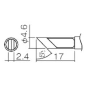 白光 こて先 KF型(Z) T12KFZ [T12-KFZ][r20][s9-010]｜minatodenki