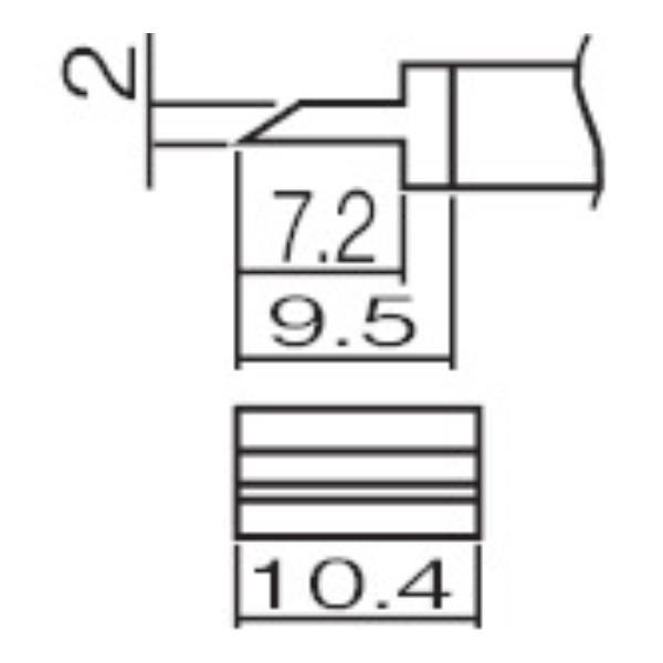 白光 こて先 スパチュラ 10.4 T121401 [T12-1401][r20][s9-020]