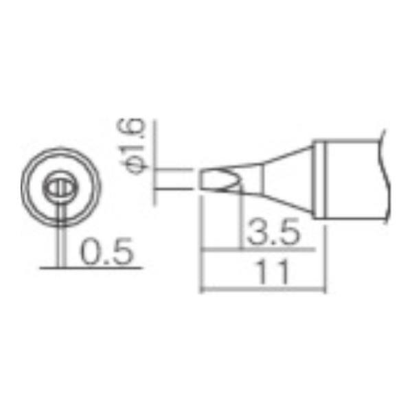 白光 こて先 1.6WD型 T12WD16 [T12-WD16][r20][s9-010]