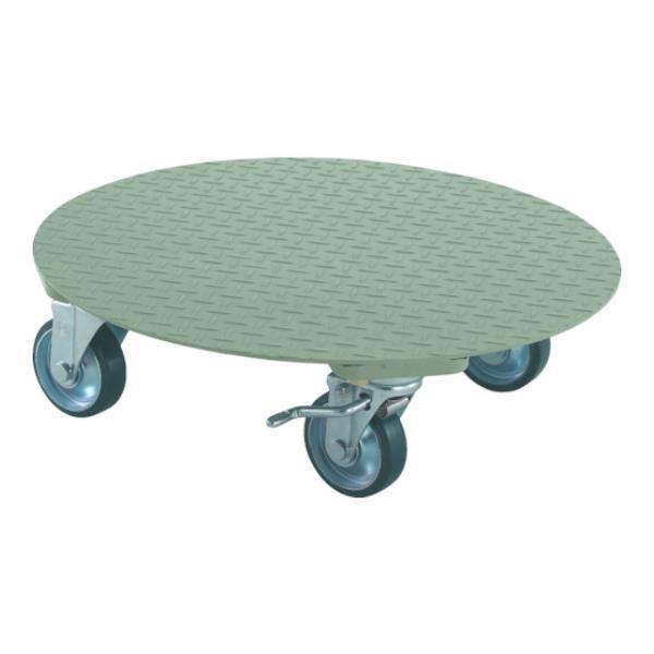 TRUSCO 円形台車 上置型 荷重300kg 台寸Φ552 S付 RA300S [RA-300S]...