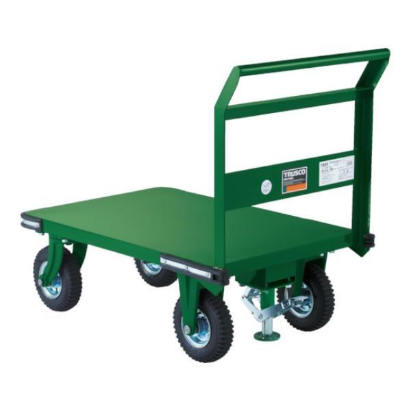 TRUSCO 鋼鉄製運搬車 900X600 Φ223空気入タイヤ 鋳物金具 S付 OHN2ARS [...