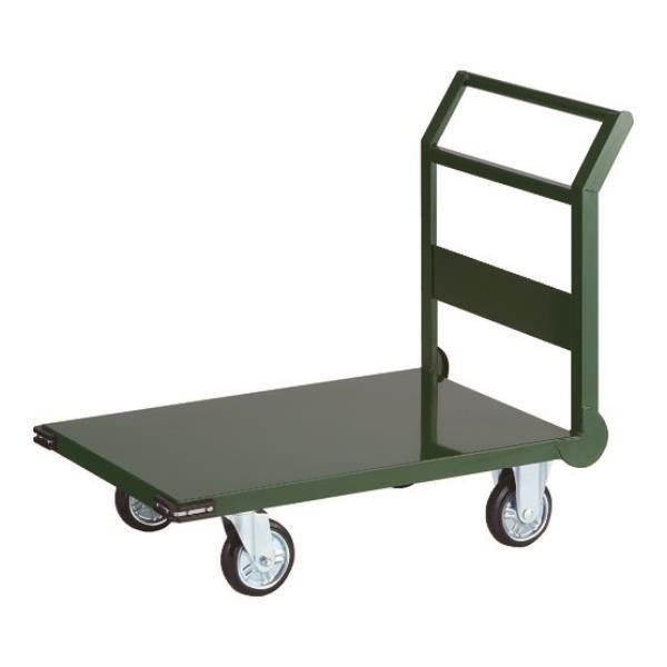 TRUSCO 鋼鉄製運搬車 900X600 Φ150プレス車 緑 SH2N (GN) [SH-2N]...