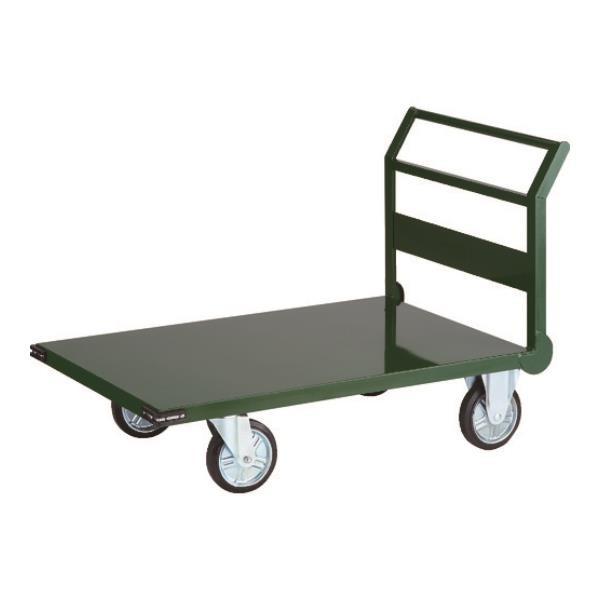 TRUSCO 鋼鉄製運搬車 1200X750 Φ200プレス車 緑 SH1N (GN) [SH-1N...