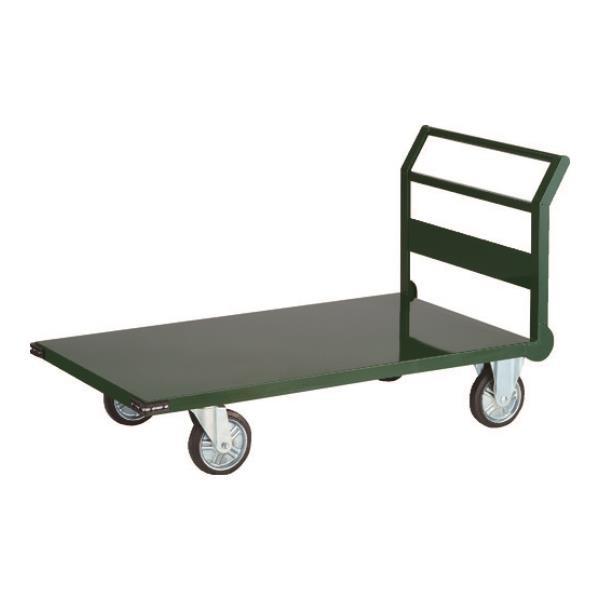 TRUSCO 鋼鉄製運搬車 1400X750 Φ200プレス車 緑 SH1LN (GN) [SH-1...