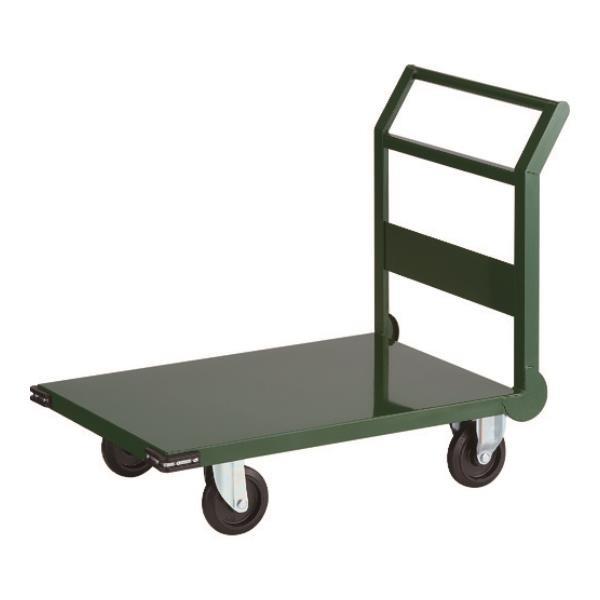 TRUSCO 鋼鉄製運搬車 900X600 Φ150エアキャスター 緑 SH2NAC (GN) [S...