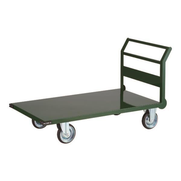 TRUSCO 鋼鉄製運搬車 1400X750 Φ200エアキャスター 緑 SH1LNAC (GN) ...