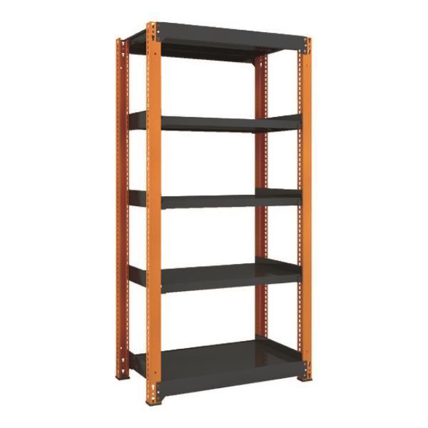 TRUSCO TM3型中量棚 900X571X1800 5段 単体 黒 TM36365 (BK) [...