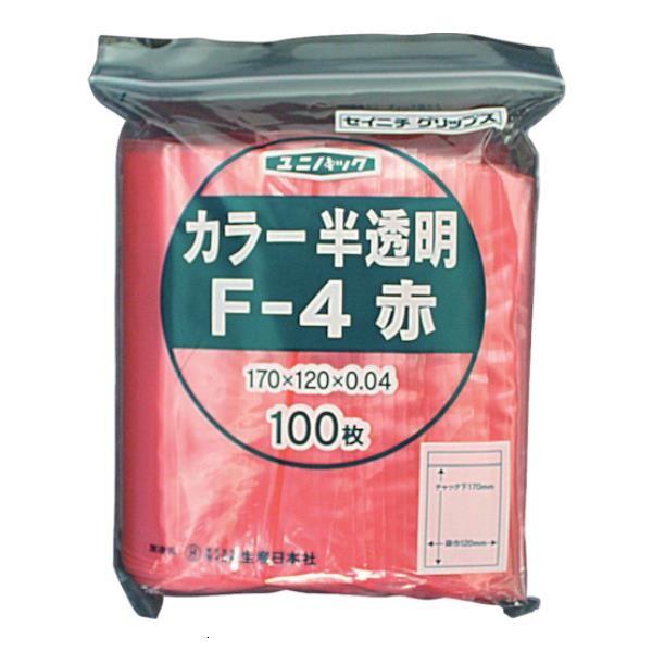 セイニチ 「ユニパック」 F-4 赤 170×120×0.04 100枚入 F4CR 100枚入 [...