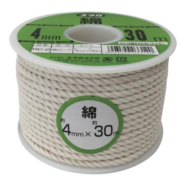 ユタカ ロープ 綿ロープボビン巻 4φ×30m RC2 [r20][s9-010]