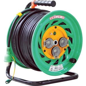 TRUSCO中山 TRUSCO 屋外型コードリール30m 防雨型 ブレーカー 漏電防止