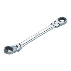 KTC ラチェットめがねレンチ(両頭型首振りタイプ) 22X24mm MR12224F [MR1-2224F][r20][s9-030]｜ミナトワークス