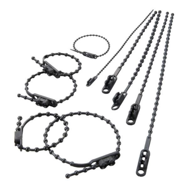TRUSCO ダブルヘッドノットタイ 幅4.0mmX150mm最大結束φ38黒 TRKTV150EB...