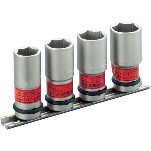 TONE インパクト用薄形ホイルナットソケットセット(ホルダー付) 4pcs HA404N [r20...