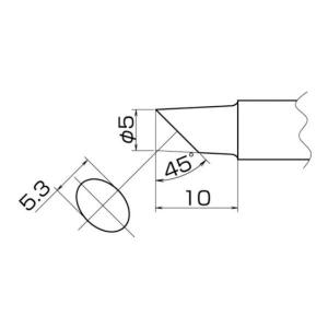 白光 こて先 5C型 T20C5 [T20-C5][r20][s9-010]｜minatodenki