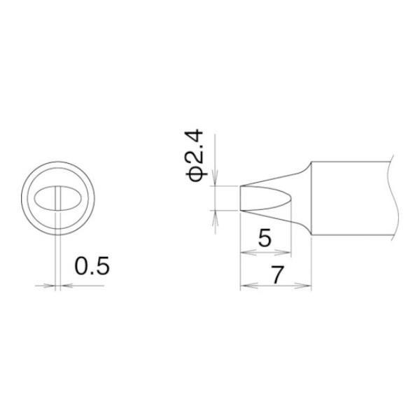 白光 こて先 2.4D型 T22D24 [T22-D24][r20][s9-010]