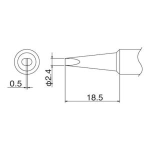 白光 こて先 2.4D型 T19D24 [T19-D24][r20][s9-010]｜minatodenki