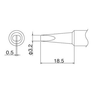 白光 こて先 3.2D型 T19D32 [T19-D32][r20][s9-010]｜minatodenki