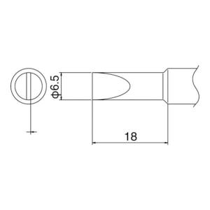 白光 こて先 6.5D型 T19D65 [T19-D65][r20][s9-010]｜minatodenki