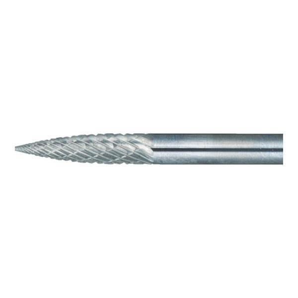 TRUSCO 超硬バー トンガリ型 Φ3X刃長12.7X軸3 ロング ダブル TB4A032L75 ...
