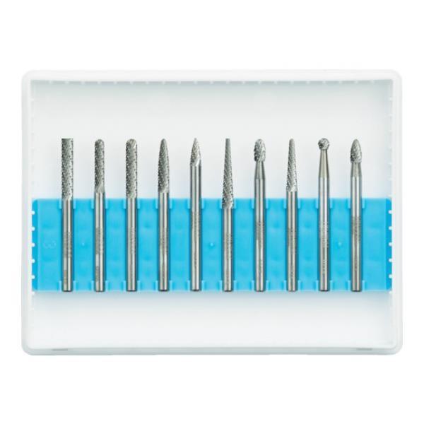 TRUSCO 超硬バーセットAシリーズ 軸3mm 刃径3mm 10本セット TBA03010S 10...